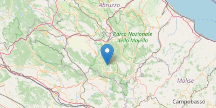 Terremoto Pescasseroli (AQ) 30 maggio 2025 (Foto INGV)
