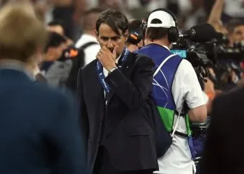 Simone Inzaghi amareggiato dopo la sconfitta in Champions League (Foto: ANSA)