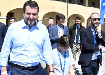 Salvini con la figlia Mirta