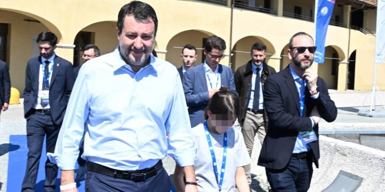 Salvini con la figlia Mirta