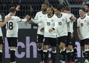 L'esultanza della Germania in Nations League (Foto ANSA)
