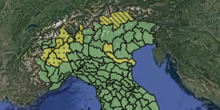 Allerta meteo 4 giugno 2025 (foto: Protezione Civile)