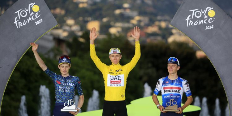 Pogacar Vingegaard Evenepoel Tour de France 2024