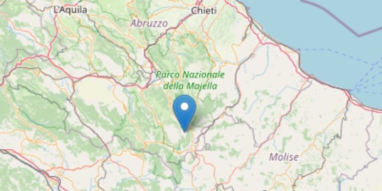 Terremoto Roccaraso 4 giugno 2025 (Foto INGV)