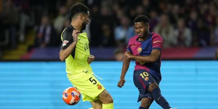 Ansu Fati con la maglia del Barcellona (Foto ANSA)