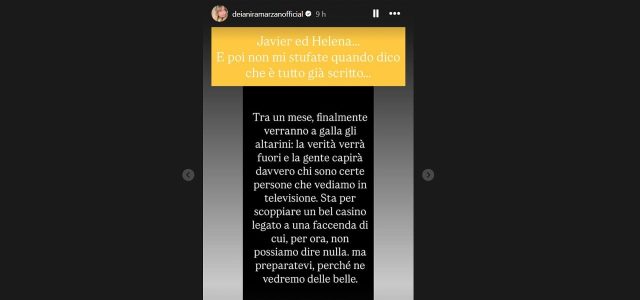 Il post di deianira Marzano su Helena Prestes e Javier Martinez 