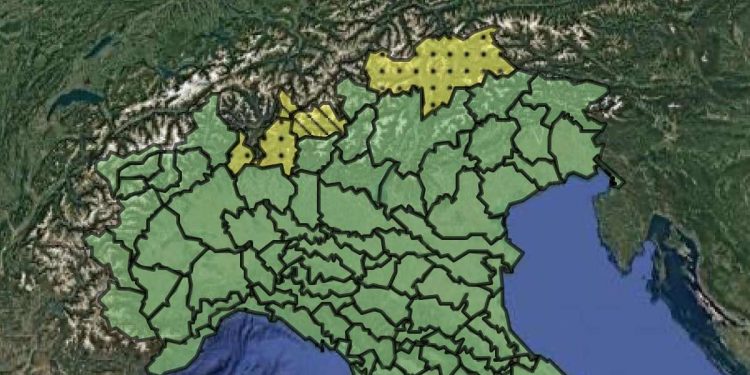 Allerta meteo, 8 giugno 2025 (Foto: Protezione Civile)