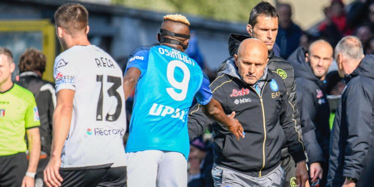 Victor Osimhen e Luciano Spalletti ai tempi del Napoli (Foto ANSA)