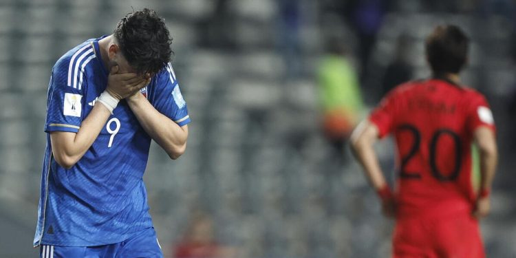La delusione di Giuseppe Ambrosino con l'Italia (Foto ANSA)