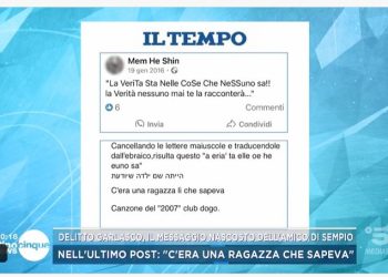 Garlasco, il messaggio di Michele B (Foto: Mattino 5 News)