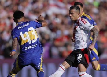 Milton Delgado con la maglia del Boca Juniors (Foto ANSA)