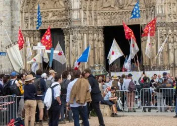 L'arrivo a Chartres nel 2024 (foto da nd-chretiente.com)