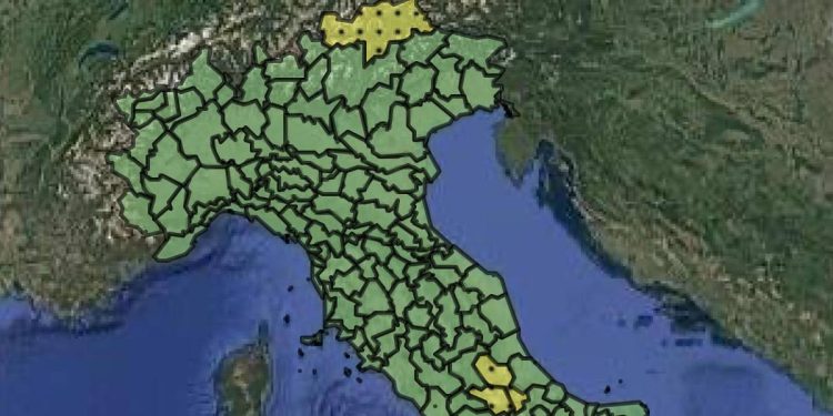 Allerta meteo, 15 giugno 2025 (Foto: Protezione Civile)