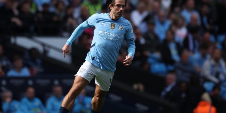 Grealish in azione con la maglia del Manchester City (ANSA)