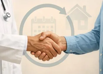 Stretta di mano tra medico e paziente (Foto: CHATGPT)