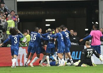 L'esultanza del Chelsea nella finale di Conference League (Foto ANSA)