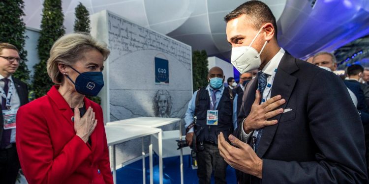 Von der Leyen e Di Maio