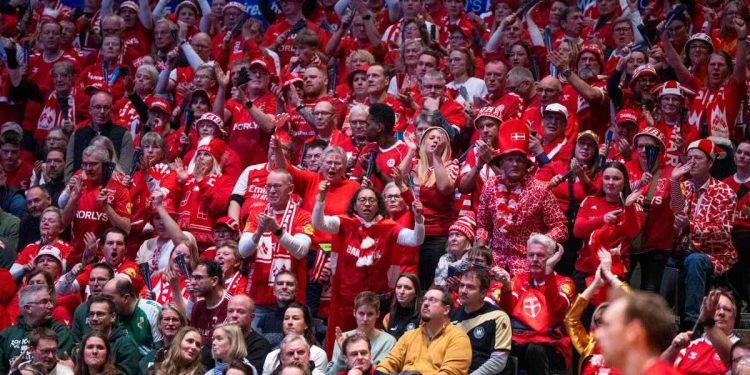 I tifosi della Danimarca (Foto ANSA)