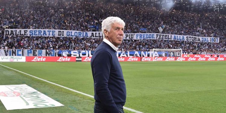 Gian Piero Gasperini sulla panchina dell'Atalanta (Foto ANSA)