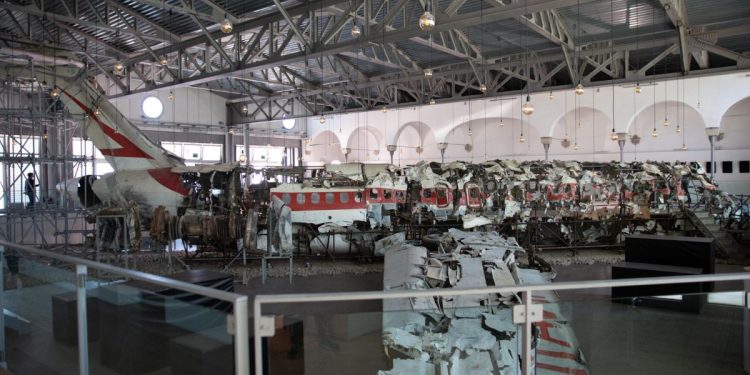 Strage di Ustica: i resti dell'aereo Itavia