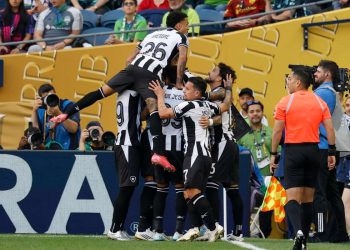 L'esultanza del Botafogo al Mondiale per Club (Foto ANSA)