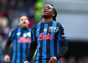 Lookman con la maglia dell'Atalanta (Foto Ansa)