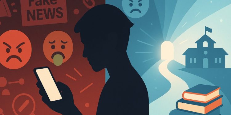 Fake news e indignazione social (Foto: ChatGPT)