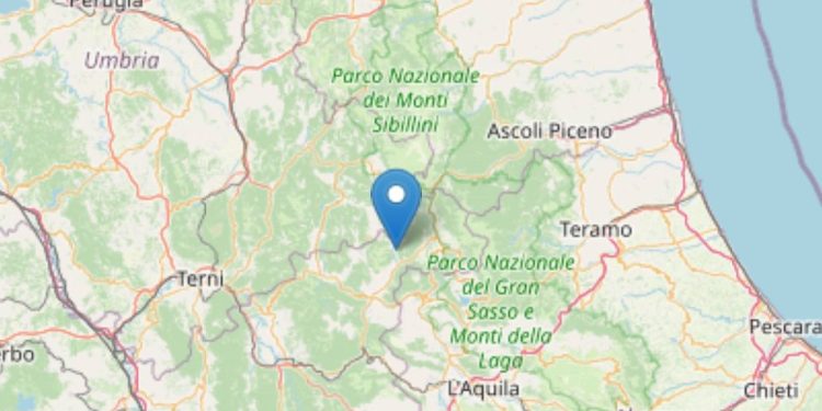 Terremoto Cittareale 18 giugno 2025 (Foto: Ingv)