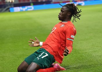 Geovany Quenda esulta con il Portogallo U21 (da Facebook)