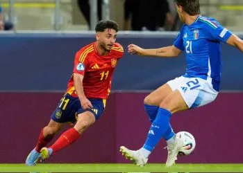 Raul Moro con la Spagna U21 agli Europei (da Facebook)