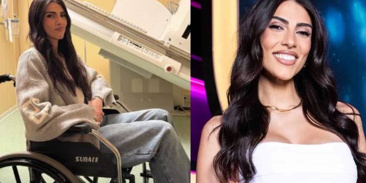 Giulia Salemi in sedia a rotelle