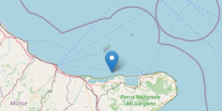 Terremoto Costa Garganica 20 giugno 2025 (Foto INGV)