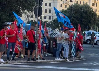 La manifestazione contro Enel