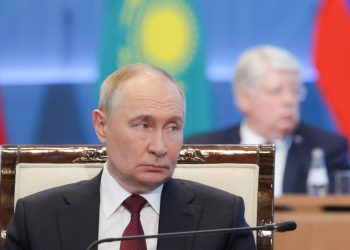 Il presidente russo Vladimir Putin durante una riunione del CSTO ad Astana nel 2024 (Ansa)