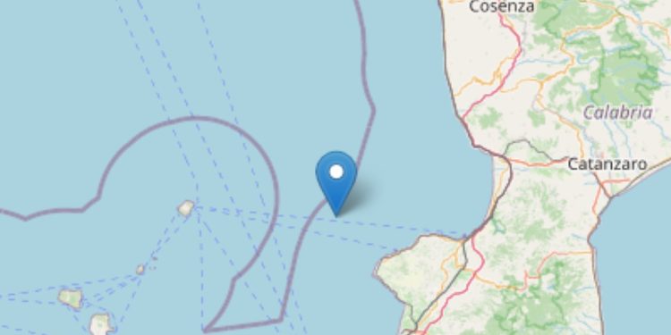 Terremoto costa calabra sud-occidentale 21 giugno 2025 (Foto INGV)