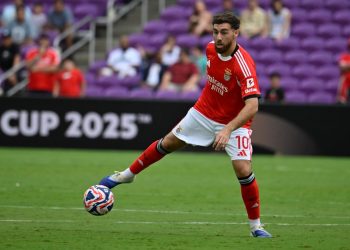 Orkun Kokçu con il Benfica al Mondiale per Club (Foto ANSA)