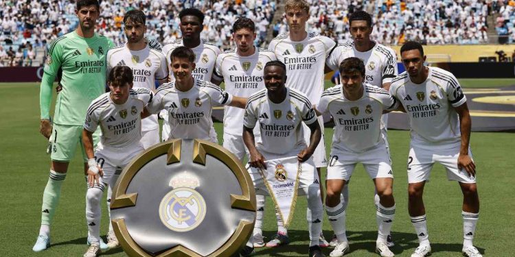 Il Real Madrid al Mondiale per club (Foto Ansa)