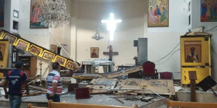 Damasco: attentato in una chiesa greco-ortodossa (Foto: Twitter/X)