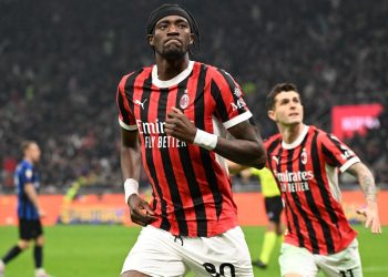 Tammy Abraham esulta con il Milan (Foto ANSA)