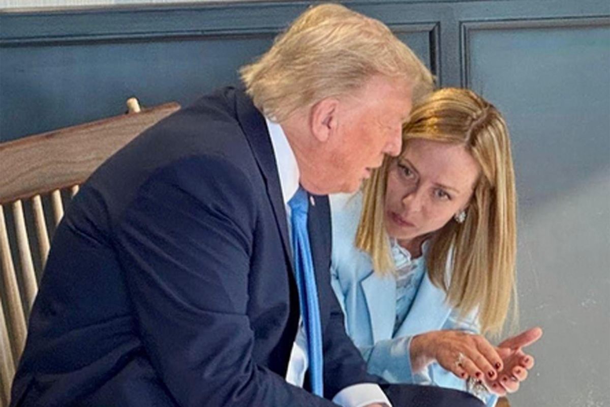 Meloni con Trump