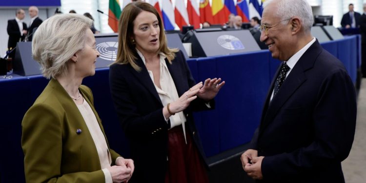 Von der Leyen, Metsola e Costa