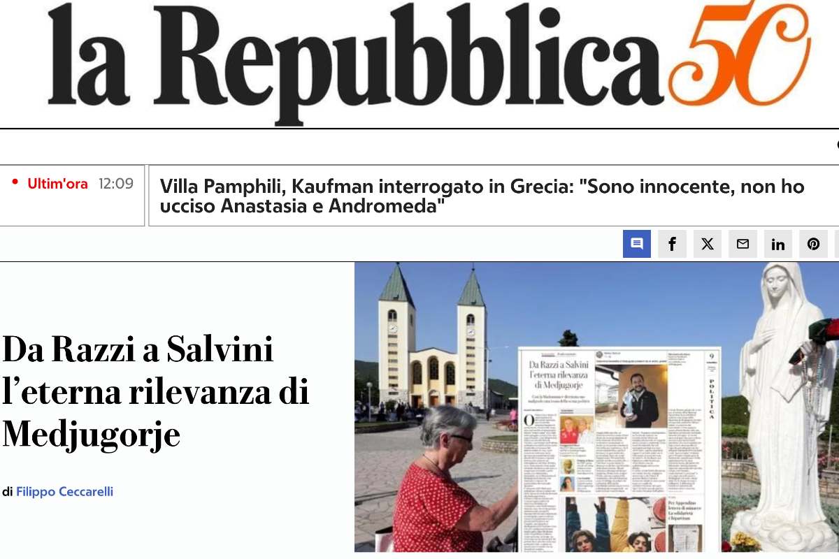 Articolo repubblica Medjugorje