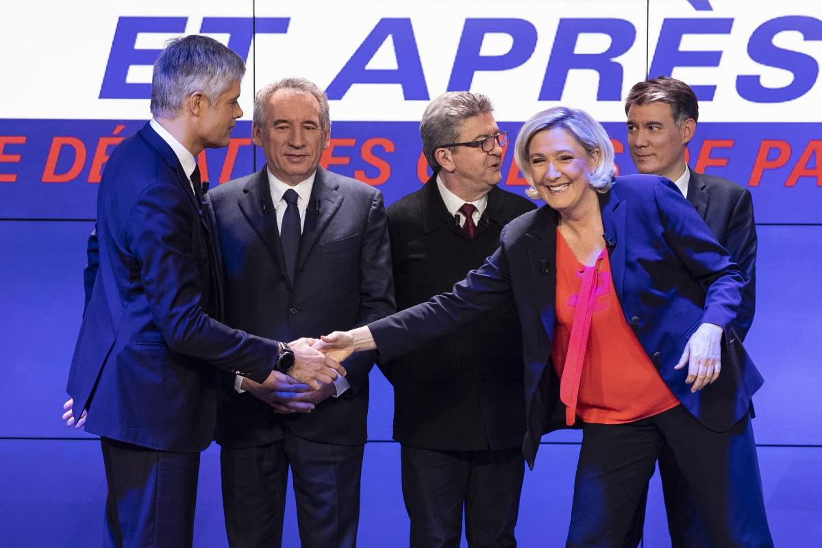 Le Pen, Bayrou e Melenchon
