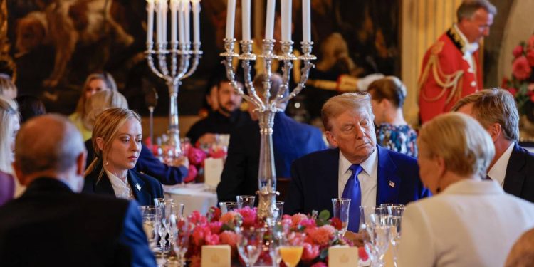 Meloni e Trump alla cena NATO