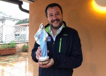 Matteo Salvini, statua di Medjugorje
