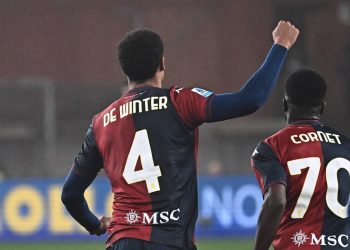 Koni De Winter esulta con il Genoa (Foto ANSA)