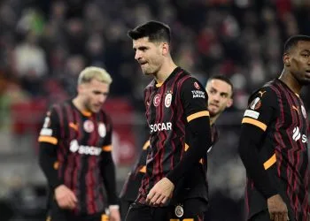 Alvaro Morata con la maglia del Galasatasaray (Foto ANSA)