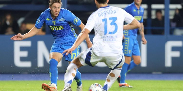 Ola Solbakken con la maglia dell'Empoli (Foto ANSA)