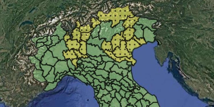 Allerta mateo 26 giugno 2025 (Foto: Protezione Civile)