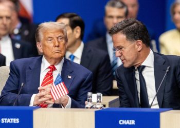 Donald Trump, presidente USA, con Mark Rutte, segretario generale NATO (Ansa)
